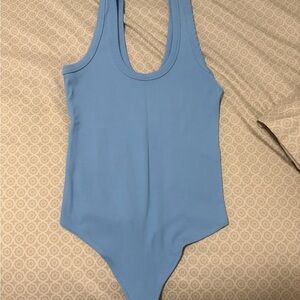 Abercrombie & Fitch Sky Blue Ribbed Bodysuit